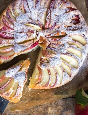 bolo de maçã simples e fofinho