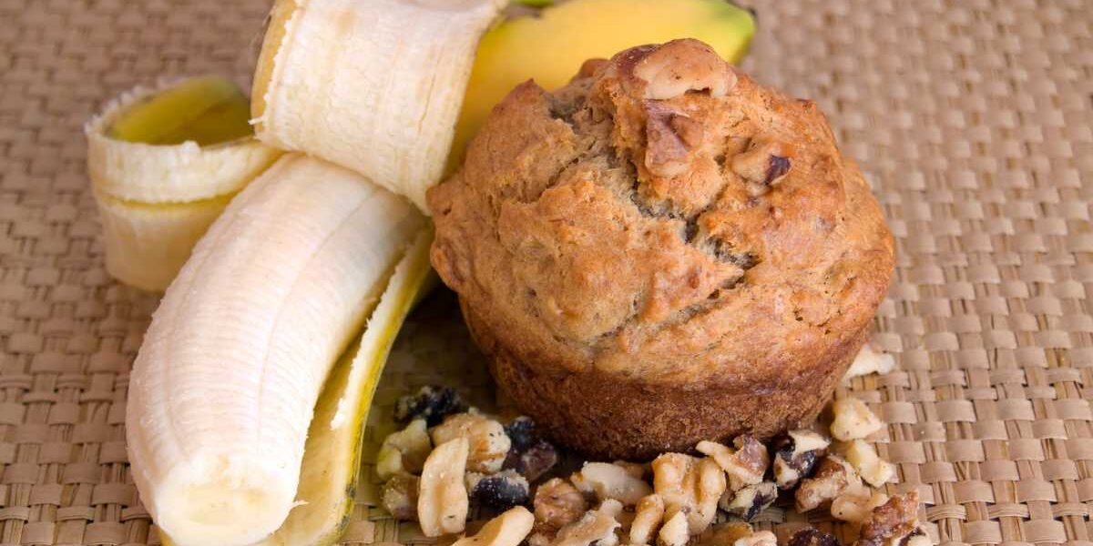 Bolo de banana com aveia