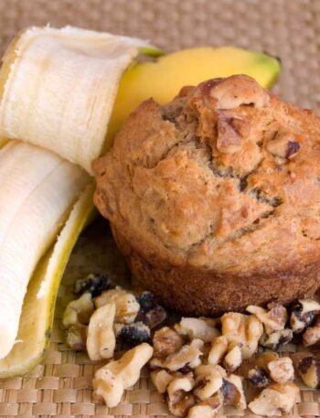 Bolo de banana com aveia