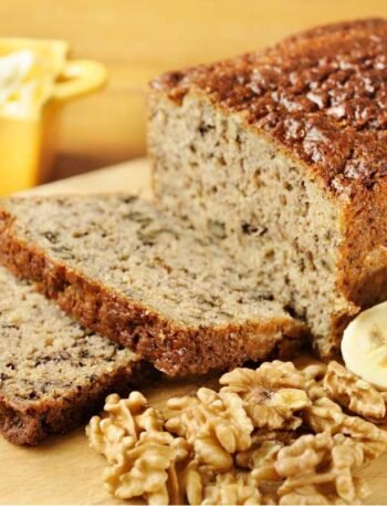 Bolo de banana e avelã fit