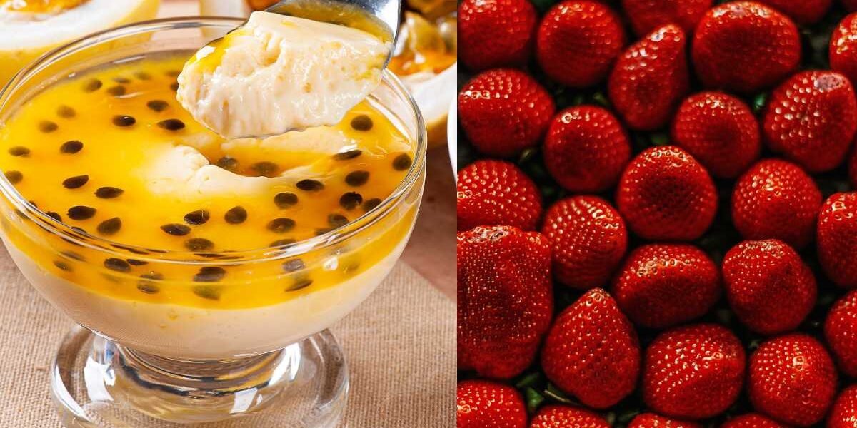 Morango do amor com recheio de musse